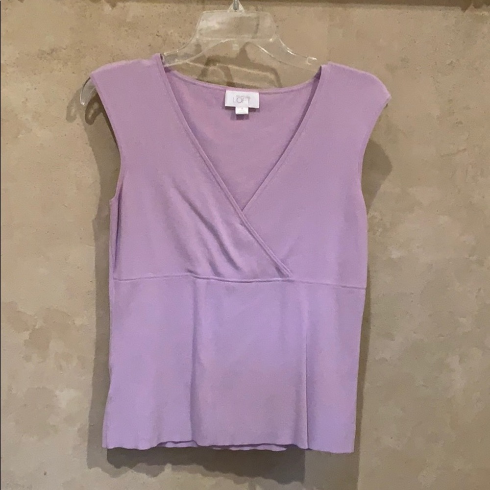 Ann Taylor might purple sleeveless top